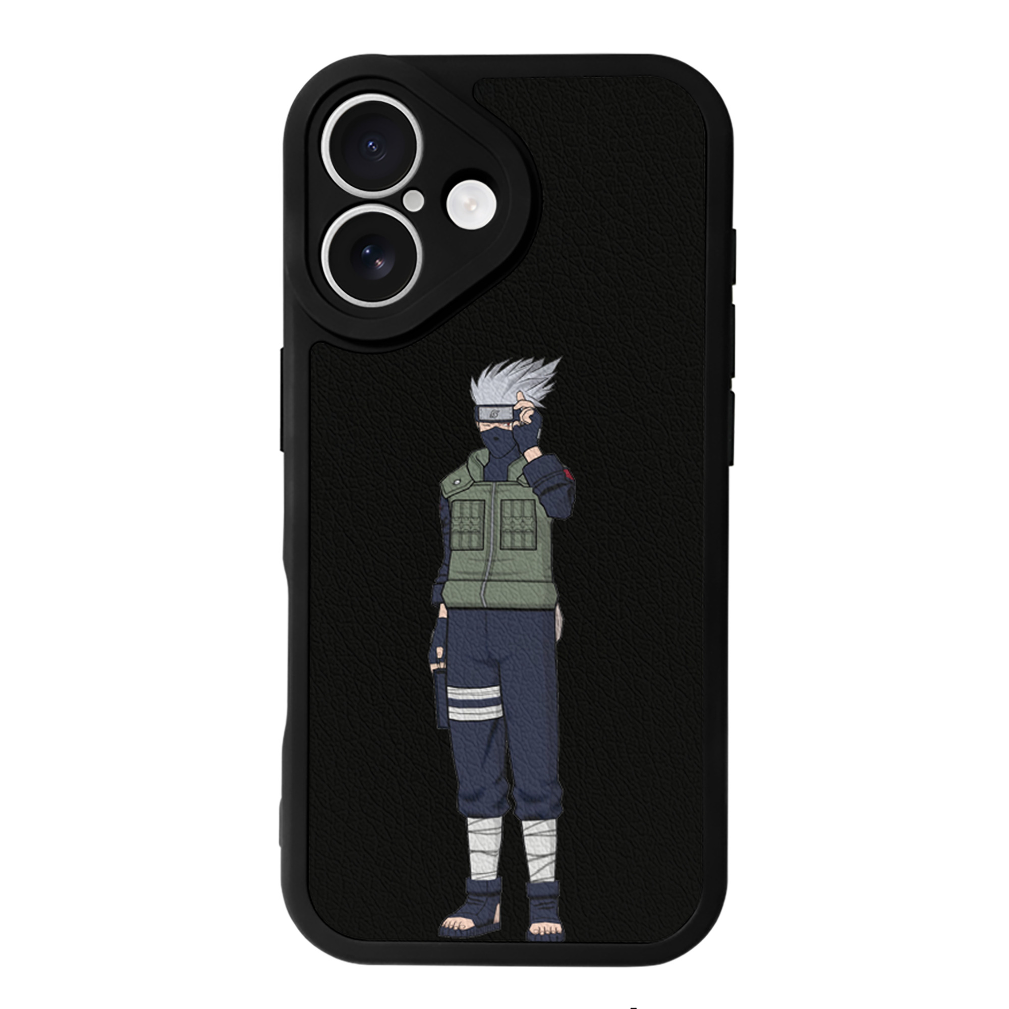 （画像用） NARUTO -ナルト- はたけ カカシ Hatake Kakashi 【iPhone 16シリーズ対応】シリコンスマホケース（レザー調） 材質：シリコン